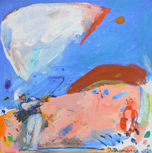 sportschilderij van golf door Jan van Diemen, art, painting, sports