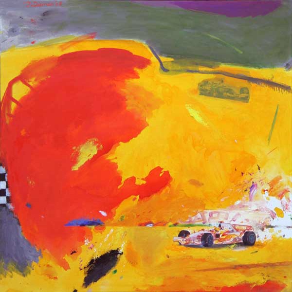 sportschilderij van formule 1 door Jan van Diemen, art, painting, sports