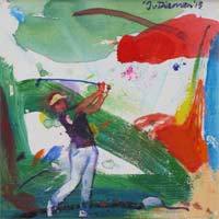 golf, sportschilderij